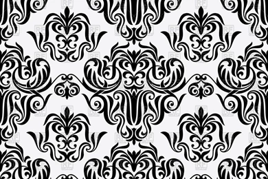 Black Ornate Seamless Wallpaper, 51051, Backgrounds, Textures ...
