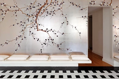 Paper Wallpapers / Traditional / Floral / Fabric Look   PLUM ...