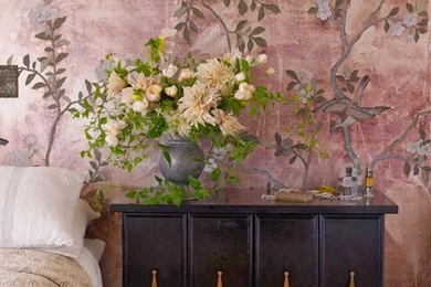 Peonies And Orange Blossoms: Chic Chinoiserie Wallpapers
