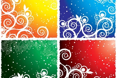 Ornate Winter Backgrounds Vector