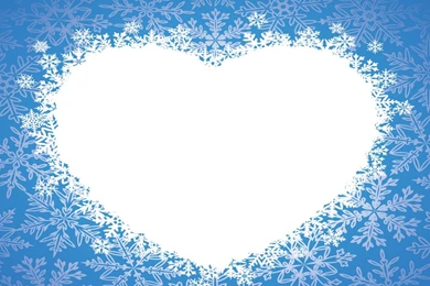 Love Winter Heart Backgrounds   Blue, Love, White   PPT Backgrounds