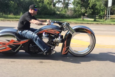 Ballistic Cycles 30" Hubless Wheel, Twin Turbo Harley Bagger ...