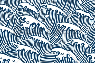 Sea Waves Vector Seamless Wallpapers · GL Stock Images