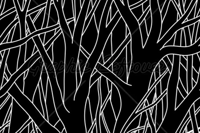 Trees Black (Seamless Vector Wallpaper) · GL Stock Images
