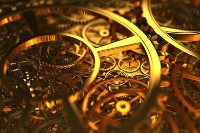 Clockwork, Gears, Close Up, Gold HD Wallpapers