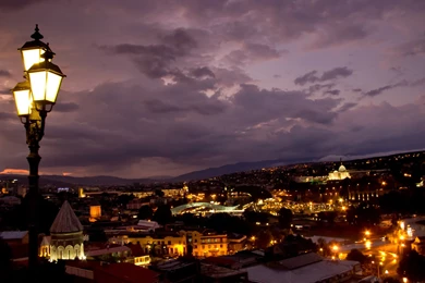 1920x1080 Tbilisi, Panorama, Building, Georgia, Night, Capital ...