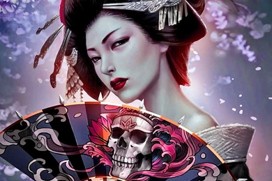 Japanese Woman With A Fan Wallpapers And Images   Wallpapers ...