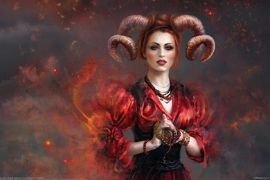Horned Fantasy Woman >> HD Wallpaper, Get It Now!