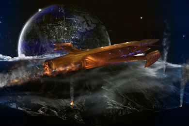 The Spacecraft Is Flying Over The Planet Wallpapers And Images ...