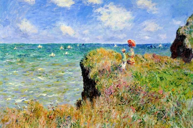 Painting Monet   Cliff Top Wallpapers And Images   Wallpapers ...
