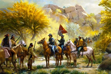 MEETING WITH THE INDIANS WALLPAPER   (