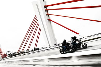 Free Wallpaper: The Ducati Motorbike Running On The Highway