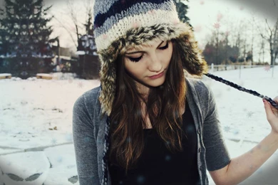Girl Hat Pretty Winter HD Wallpapers