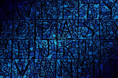 Dark Blue Shapes Tile Wallpapers