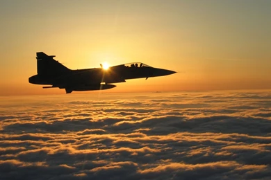 F 18 Hornet Aircraft Sunset Wallpapers   (