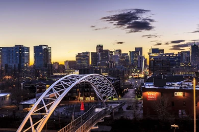 Buildings Skyscrapers Sunset Bridge HD Wallpaper,sunset HD ...