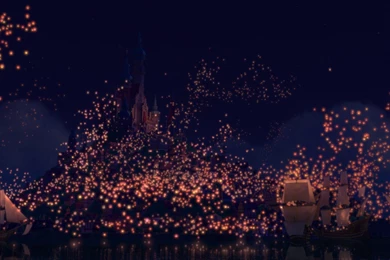 Disney Company Movies Night Lights Lanterns Tangled Rapunzel