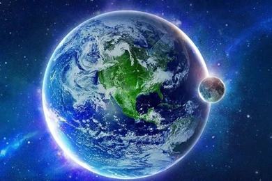 Space Blue Stars Planet Full Hd Wallpapers In 640x960 Resolution