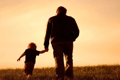 Father Walking With A Child