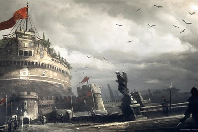 Download 1366x768 Assassin's Creed Brotherhood Borgia Tower Wallpapers