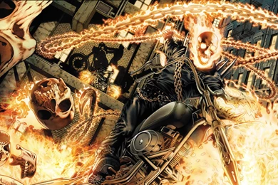 Ghost Rider Motorcycle Fire Flame Skull Chain HD Wallpaper,cartoon ...