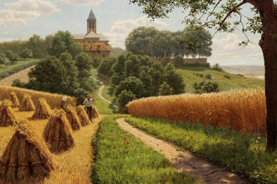 Summer Landscape Painting Wallpapers 11504 1920x1080   UMad.com