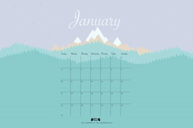 January 2016 Printable Calendar   Papier Bonbon
