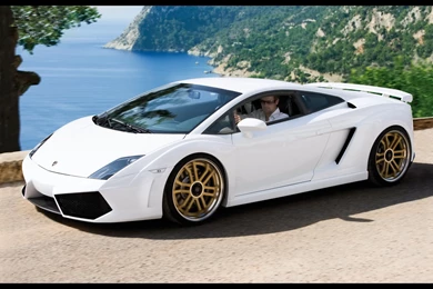 Black Gallardo Aerial Rear View Desktop Wallpapers