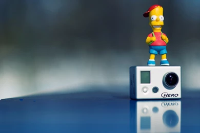 Bart Simpson Hero Camera Toy Desktop Wallpapers