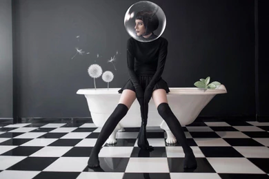 Wallpapers Masonic Lodge, Girl, Bath, Dandelions HD : Widescreen ...