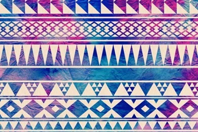 Aztec Tie Dye Purple Blue Wallpaper☆