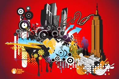 Urban Vectors Collage