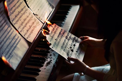 Description The Wallpapers Above Is Piano Burning Music Sheet ...