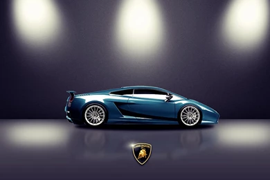 Free Wallpapers   Lamborghini Gallardo Blue 1280x768 Wallpapers