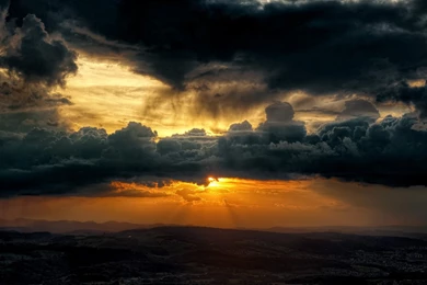 Dark Clouds Sky Sun Wallpapers 1600x900 303058