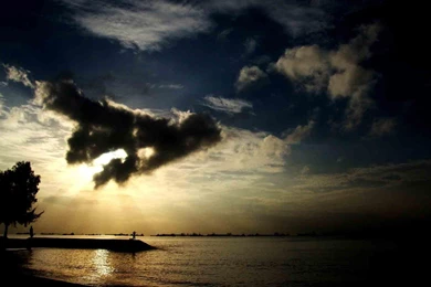 Dark Clouds And Beach Wallpapers Widescreen And HD Backgrounds Wallpapers