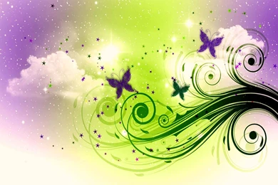 Butterflies Swirls And Stars Wallpapers   1920x1200   245162