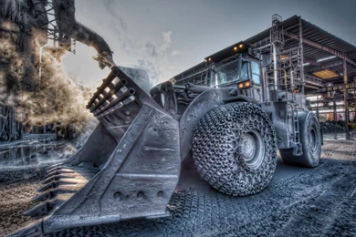 Wallpapers Excavator D Art Car Gray 1920x1200