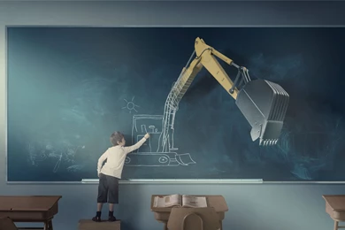 Boy Draws Excavator Wallpapers And Images   Wallpapers, Pictures ...