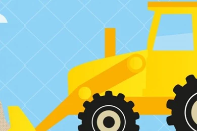 Wallpapers Border Children Excavator ”Under Construction”