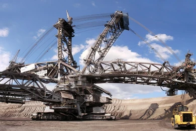 Mine Digger Excavator Industrial Plants Wallpapers