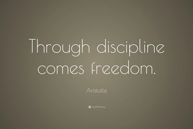 Aristotle Quote: “Through Discipline Comes Freedom.” (17 ...