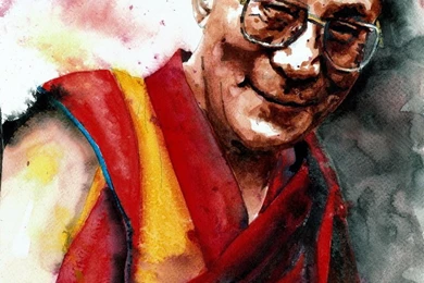 Dalai Lama By Lloyd art On DeviantArt