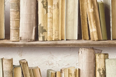 Rustic Contemporary Vintage Grey Bookshelf Wallpapers