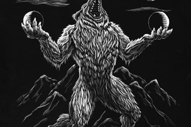 A Depiction Of A Werewolf With The Many Different Moons In The ...