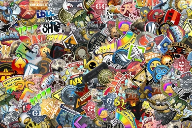 CS:GO Sticker Bomb [1920x1080] : Wallpapers
