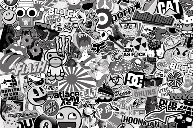 Download Sticker Bomb Wallpapers Hd Black And White
