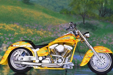 Custom, Chrome, Softail, Wallpaper, Davidson, Motorcycles, Harley ...