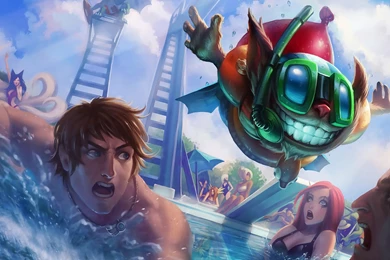 Pool Party Ziggs   League Of Legends Wallpapers