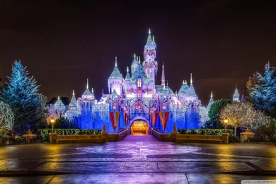 Disneyland Castle Christmas Wallpapers